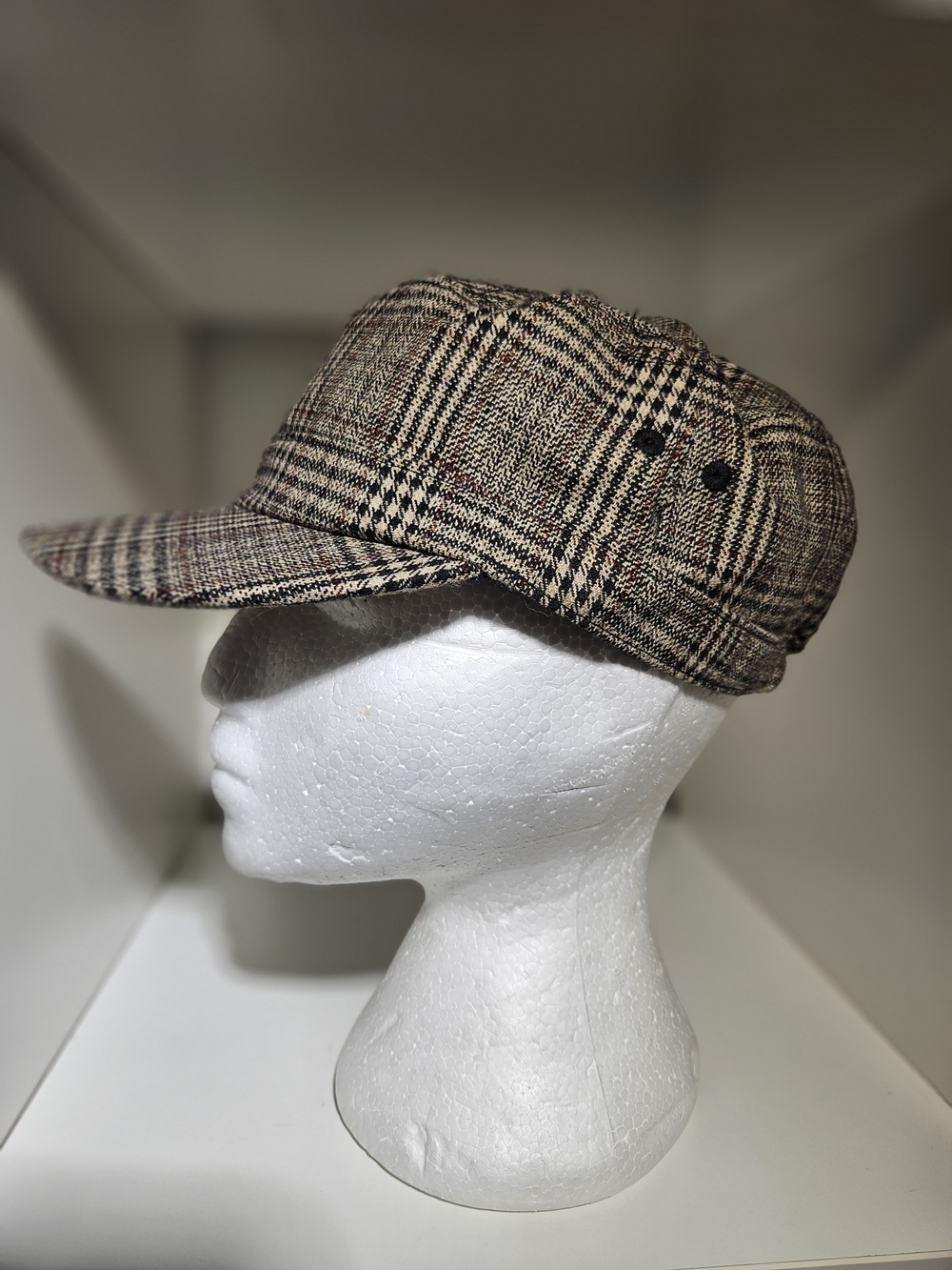 D&Y Brown Plaid Newsboy Cap